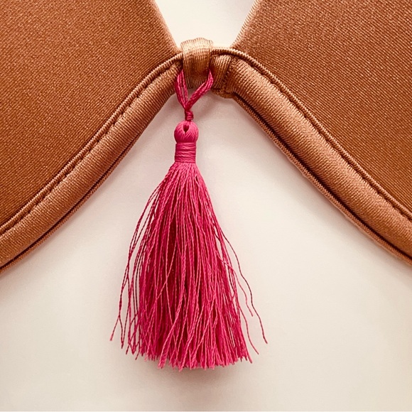 NWOT Shade & Shore Underwire Top Tassel Bottom Bathing Suit Bikini, 36C - Picture 7 of 8